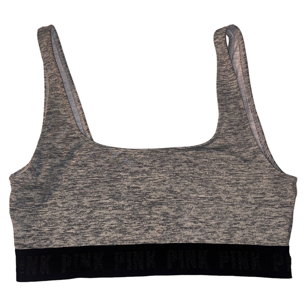 PINK Ultimate Sports Bra by VS Size Medium Black and Grey